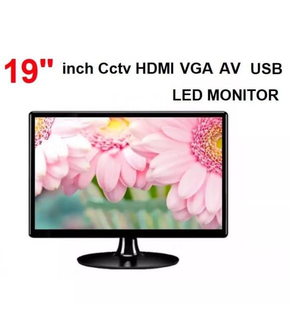 HBF-MON 19”inc 1080P Hoparlörlü Led Monitör Hdmi/Vga/Av